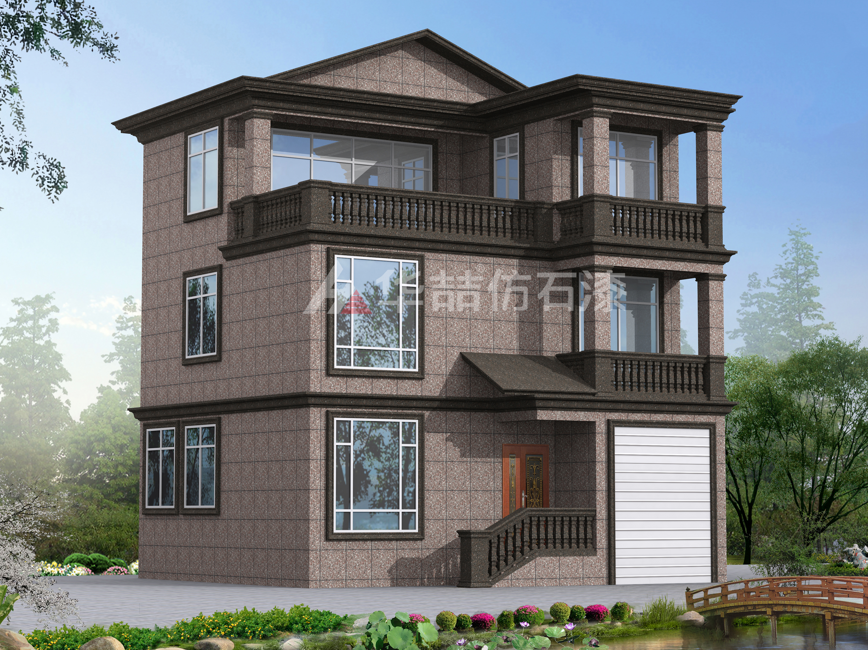 華喆仿石漆效果圖